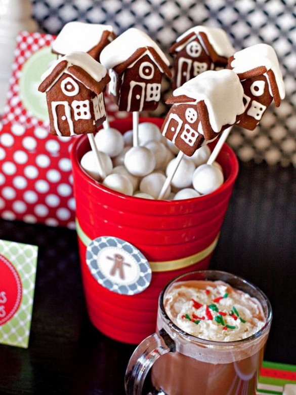 Gingerbread candy houses for Christmas