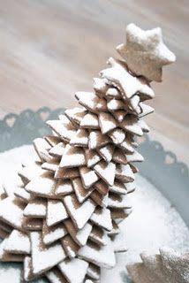 Gingerbread tree with sugar snow for Christmas