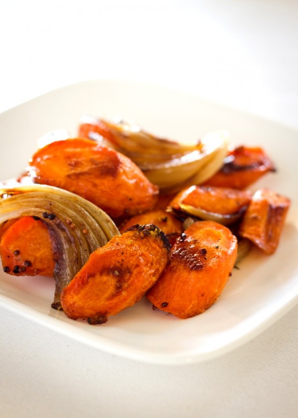 Caramelized Carrots and Onions with Whole Grain Mustard