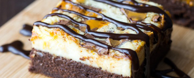 Gluten free butterfinger cheesecake brownie bars