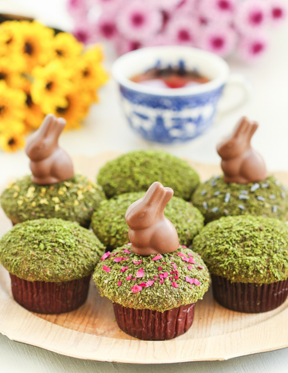Matcha Moss Cupcakes