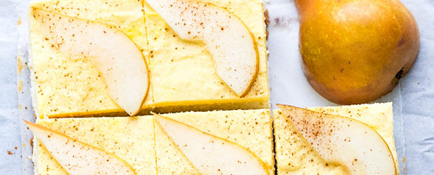 Pear Mousse Cheesecake Bars Recipe