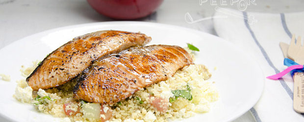 Simple Pan-Fried Salmon With Couscous Salad