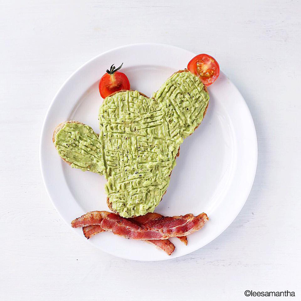 Cactus food art by Lee Samantha