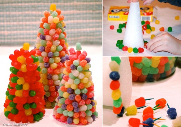 Christmas creative sweets and deserts ideas - Gumdrop tree