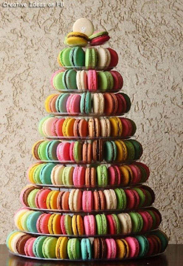 Christmas creative sweets and deserts ideas - Macarons tree