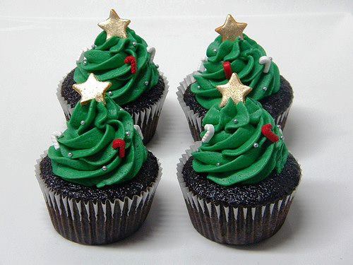 Christmas tree Christmas creative cupcakes