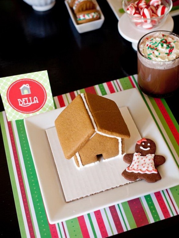 Gingerbread house and man for Christmas