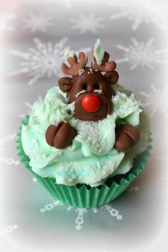 Reindeer Christmas creative cupcakes