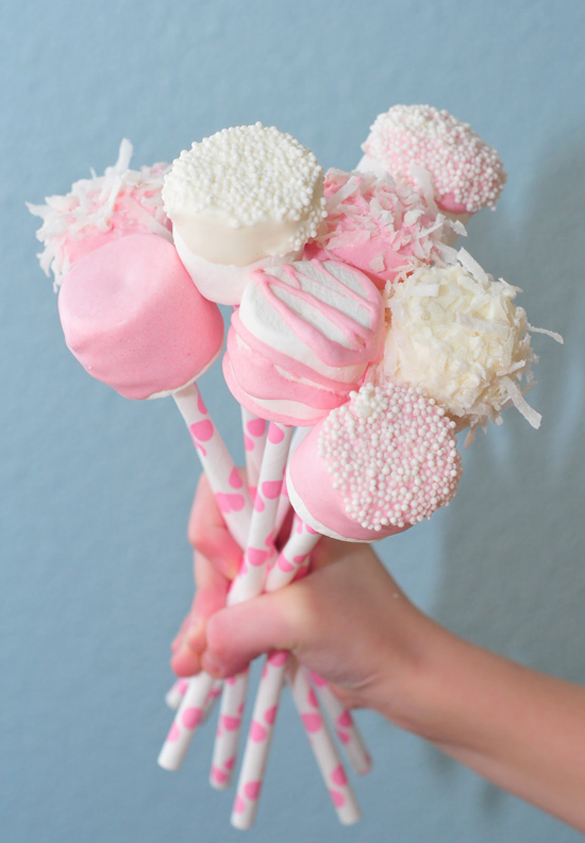 Marshmallow Pops, cute ideas for Valentine’s Day