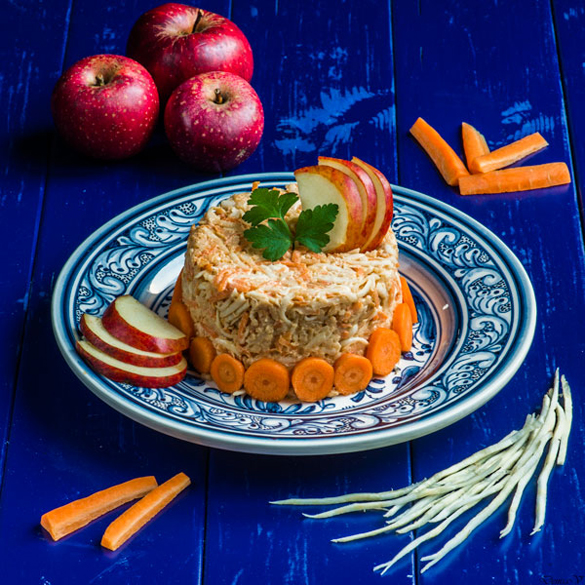 Carrot celery and apple salad