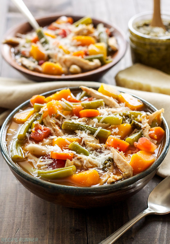 Pesto Chicken and Vegetable Soup