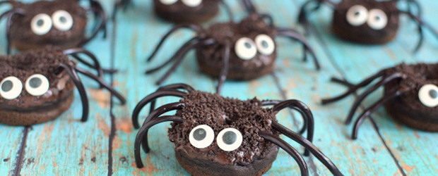 Chocolate Pumpkin Spider Donuts