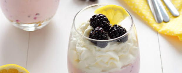 No-Bake Lemon Blackberry Cheesecake Cups
