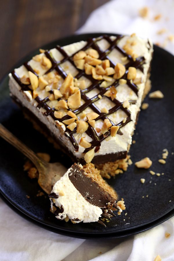 Almost No Bake Drumstick Cheesecake