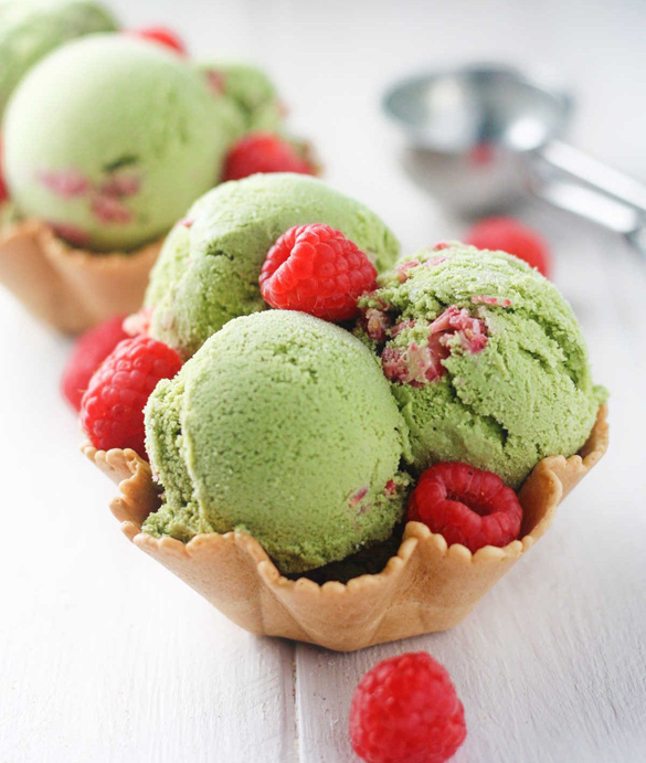 Raspberry Matcha Ice Tray Ice Cream
