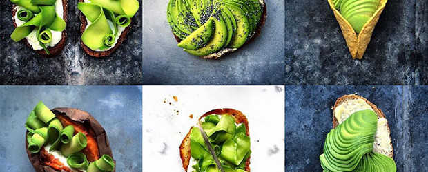 Gorgeous recipes show avocado slices arranged in swirls