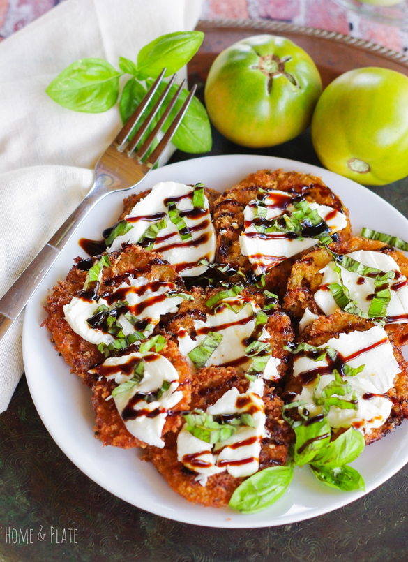 Panko and Parmesan Crusted Fried Green Tomatoes