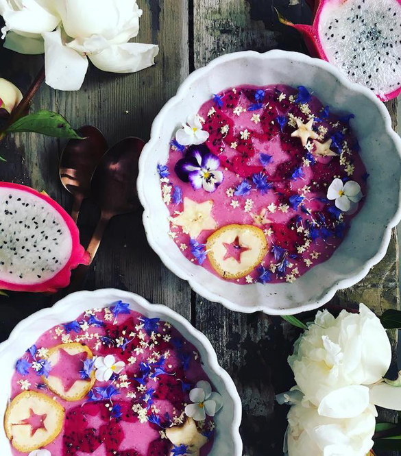 Foodie concocts coconut milk bowls that are vibrant works of edible art