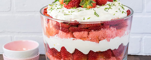 Strawberry Key Lime Cheesecake Trifle