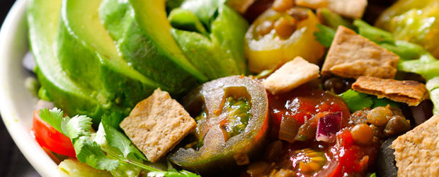 Vegan Taco Salad with Lentils