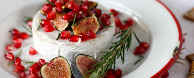 Oven Baked Brie with Fig & Pomegranate