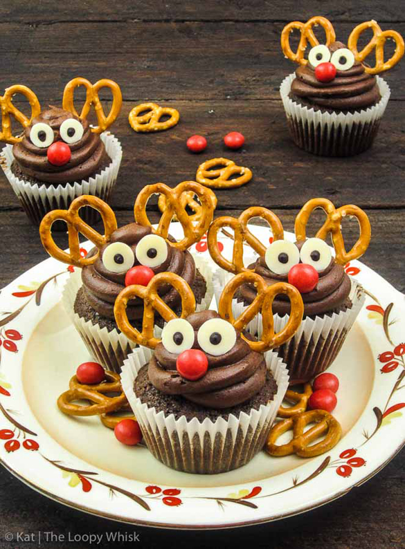 Rudolph Mexican hot chocolate cupcakes