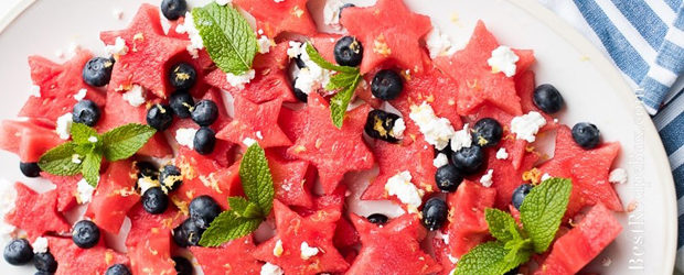 Red White and Blue Watermelon Salad