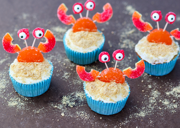 Beach Crab Cupcakes