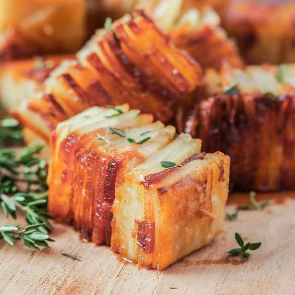 Potato Pave with Bacon and Parmesan