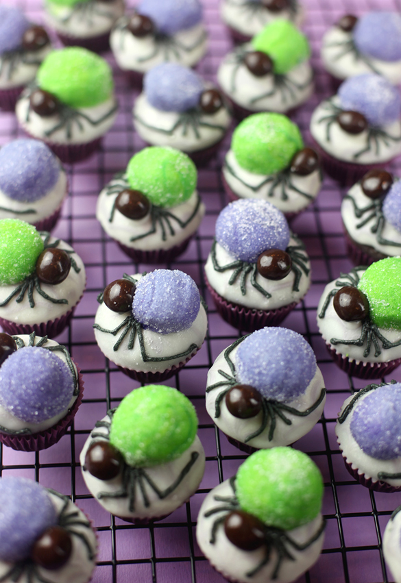Spider Bites Mini Cupcakes by Bakerella